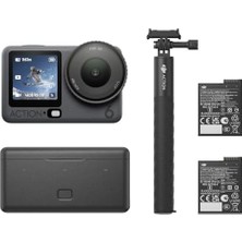 Teknocan Djı Osmo Action 6 Gelişmiş Combo, 1/1.1 ″ Kare Sensörlü Aksiyon Kamerası, F/2.0–f/4.0 Değişken Diyaframı, 2 Pille Uzatılmış Pil Ömrü, Genişletilmiş Dış Mekan Çekimi Için Aksiyon Kamerası 4K