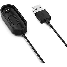 Teknocan 36009 Mi Band 4 ile Uyumlu USB Şarj Kablosu, Siyah