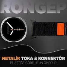 Teknocan ile Uyumlu  Fabric Loop Kordon Galaxy 8 44MM/40MM/ 46MM Için Hasırlı Kumaş Galaxy 8 Kordon Terletmeyen Konforlu Tasarım 8 Kordonu