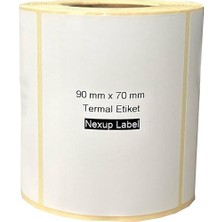 Teknocan 90X70 mm Termal Etiket, Barkod/adres/kargo Termal Etiketleri, Zebra ve Diğer Yazıcılarla Uyumlu