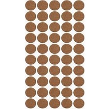 Teknocan Yapışkanlı Keçe Ped, Kahverengi, Yuvarlak, Koltuk Ayağı Için, Zemin Koruma, Gürültü Önleme (20MM)