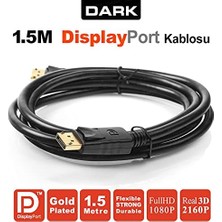 Teknocan Dark DK-CB-DPL150 Display Port Kablo, 1.5 Metre
