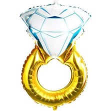 Teknocan Tektaş Yüzük 75 cm Renkli Folyo Balon Bekarlığa Veda Partisi Bride To Be