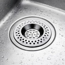 Teknocan Paslanmaz Çelik Lavabo Süzgeci, 7 cm Çap, Yerli Üretim, 2 Adet