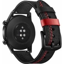 Teknocan Galaxy 42MM (20MM) Ile Uyumlu Krd, 19 Deri Kordon, Siyah