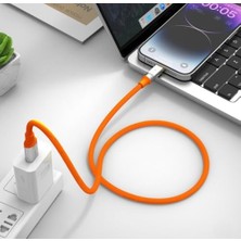 Teknocan Usb-C Kablo Için, Hızlı Şarj, Turuncu Renk, 1 Metre Uzunluk, Dayanıklı Tasarım, Type-C To Type-C 60W