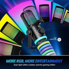 Teknocan Am6 Amplıgame Rgb Gaming Mikrofon - Oyun/sohbet Ses Dengesi - USB Yayın ve Kayıt Mikrofonu - Gürültü Önleyici Pc Masaüstü Mikrofon - Twitch/discord/podcast Için - Ps4/ps5 Uyumlu