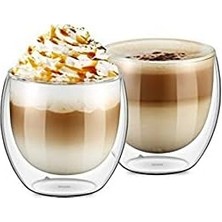 Teknocan Netavantaj Çift Camlı Espresso Shot Bardak Seti 4 Adet 80ML