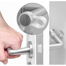 Teknocan Ideal Baby Şeffaf Kapı Kolu Tamponu – Pvc Darbe Emici Kapı Koruyucu, Duvar Çarpma Önleyici, Sessiz Kapatma, Kolay Montaj (Standart, Adet, 6)