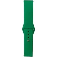 Teknocan (4640) Grass Green Pace Band Serisi 22MM Klasik Kordon Silikon Strap Kayış-Grass Green ile Uyumlu
