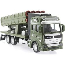 Teknocan Brands Sürtmeli Die Cast Metal Roketatar Rampalı Askeri Kamyon