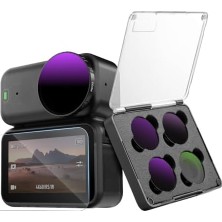 Teknocan Cpl Nd Filtre Kiti Djı Osmo Için, Cpl Nd8 ND16 ND32 Filtre+Temperli Cam Ekran Koruyucu, Nötr Yoğunluk ve Polarize Filtreler, Hd Optik Cam, Vlog/seyahat Için Eylem Kamera Aksesuarları
