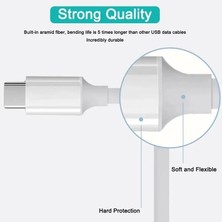Teknocan Type-C Pd Kablo 100 cm Şarj ve Data Kablosu 60W 3.4 Amper Hızlı Şarj Kablosu USB C To USB C