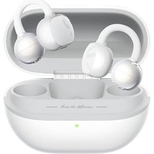 Teknocan Soundpeats Pop Clip Open-Ear Enc Ows Bluetooth 5.4 Kablosuz Kulaklık Beyaz