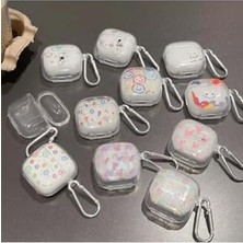 Teknocan Galaxy Buds 4 Pro Kılıf Transparan Kalp Pembe