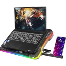 Teknocan S49 Cyclone Laptop Notebook Soğutucu Stand Rgb Renkli Oyunculara Özel 2 USB Port 140MM Fan 14-19INÇ