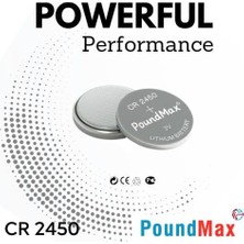 Teknocan 20 x CR2450, DL2450,ECR2450, KCR2450 3V Lityum Madeni Düğme Pil