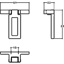 Teknocan Krom Renkli 24 mm Sallantılı Kulp