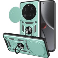 Durukar®   Mi 15 Ultra Kılıf Pars Lens Yüzüklü Silikon - Yeşil
