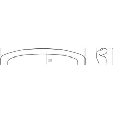 Teknocan Saten 28 cm Çekme/sürgü Kapı Kolu