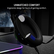Teknocan Gamepower Kugon USB Gaming Headset - 7.1 Virtual Surround, Wired LED Headphones With 50MM Drivers,, 360 Spatial Audio, Noise Cancelling Mic For Pc, Laptop,