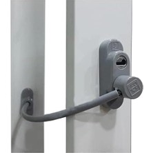Teknocan Çelik Halatlı Kablolu Pvc Pencere Emniyet Çocuk Güvenlik Kilidi 7 Adet (Gri)