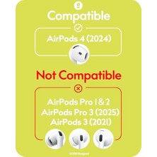 Teknocan Gcioii Airpods Için 3 Çift Kulak Ucu 4 Gürültü Önleyici Kulaklık Kapağı [saklama Çantası Eklendi] Kaymayan Aksesuarlar Airpods 4. Nesil (Yarı Saydam) ile Uyumlu