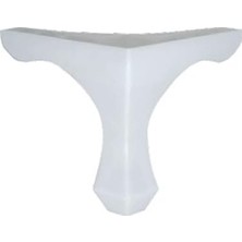 Teknocan Mobilya Kanepe Koltuk Çekyat Yükseltme Ayağı Plastik, Lükens Beyaz 14 Cm, 4 Adet