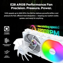Teknocan Montech Hyperflow Dijital 360 Cpu Sıvı Soğutucu, 3100 Rpm Pompalı 360 mm Aıo, 3×120 mm E28 Argb Fanlar, Gerçek Zamanlı Dijital Ekran, Intel ve Amd Desteği (Beyaz)