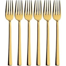 Teknocan Parlak Tatlı Çatal ve Kaşık Seti - 12 Adet Kahvaltı Pasta Tatlı Çatal ve Kaşık Seti