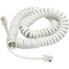 Teknocan Usin Spiral 3 Metre RJ11 Hat Ahize Telefon Bağlantı Kablosu