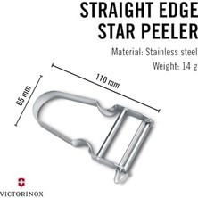 Teknocan Star Tasarruflu Soyucu, Patates Soyucu, Iki Bıçaklı, Sarkaç Bıçaklı, Ekstra Keskin, Metal Sap, Isviçre Yapımı
