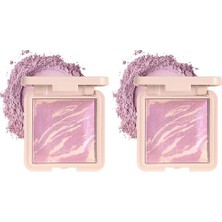 Teknocan Cosmetics Marble Baked Blusher Fırınlanmış Allık - 02 Lavender (2 Paketi)