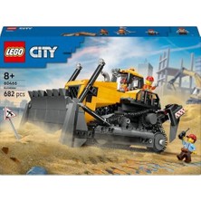 Teknocan City Sarı Buldozer 60466 – 8 Yaş ve Üzeri Çocuklar Için Inşaat Sahası Temalı Araç ve Ekipman Oyuncak Yapım Seti, Doğum Günü Hediyesi (682 Parça)