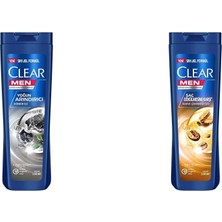Teknocan Clear Men Kepeğe Karşı Etkili Şampuan Yoğun Arındırıcı Kömür ile 350 Ml(2) Clear Men Kepeğe Karşı Etkili Şampuan Saç Dökülmesine Karşı Kahve Çekirdeği Özü 350 Ml(1)