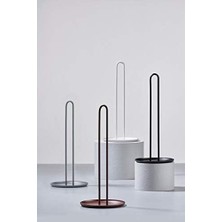 Teknocan Singles Kağıt Havlu Tutucu, Ayakta, Metal Kağıt Tutucu, Çap 14,5 Cm, Yükseklik 32 Cm, Sıcak Gri