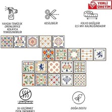 Teknocan Kendinden Yapışkanlı Oyun Desenli Pvc, Yapışkanlı Kaplama, Çıkartması, Zemin Duvar Karosu 10X10 cm (20 Adet/0,20 M2)