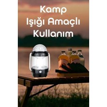 Teknocan Şarjlı Rgb Projeksiyon Gökyüzü Gece Lambası Kamp Feneri Işıldak Powerbank Özellikli Pilli