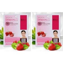 Teknocan Dermal Aydınlatıcı ve Arındırıcı Çilek Özlü Kolajen Maske 23GR 2li Paket
