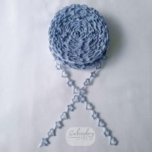 Teknocan Kalp ve Yıldız Motifli Şerit Nakış Modeli | Nakış Aksesuar (Mavi)
