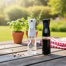 Teknocan 1 Adet Cam Sprey Yağlık, 225 ml Yağ ve Sirke Püskürtücü, Büyük Boy, Çok Amaçlı Mutfak Gereci, Airfryer Için Ideal (Siyah & Beyaz) (Beyaz)