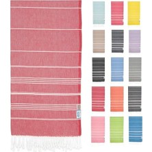 Teknocan Pamuk Extra Large (90 x 180 Cm) Plaj Havlusu, Oeko-Tex Sertifikalı, Süper Yumuşak Deniz Havlusu, Hafif, Kum Tutmaz, Yıkanmış, Hızlı Kurur(Kırmızı)