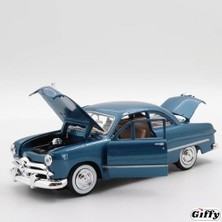 Teknocan Giffy / 1949 Coupe 1:24 Ölçek Die-Cast Kutulu Full Metal Koleksiyonluk Oyuncak Klasik Araç Model Araba Kahverengi (Mavi)