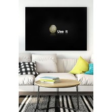 Teknocan (PSTER15335) Beynini Kullan Eğlenceli Mizahi Kanvas Tablo 21 x 30