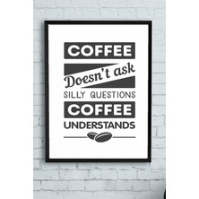 Teknocan (PSTER14559) Coffee Unterstands Kahve Mutfak Çerçeveli Tablo 40 x 50