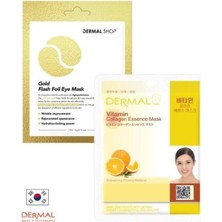 Teknocan Dermal 3 Katmanlı Göz Maskesi ve Aydınlatıcı, Sıkılaştırıcı, Arındırıcı Vitamin Özlü Kolajen Maske Set
