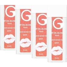 Teknocan Dudak Bakım Yağı Şeftali Nektarı – Doğal Işıltı ve Derinlemesine Nem-Lip Oil Gloss (Peach) 6ml (4 Paketi)