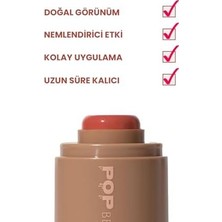 Teknocan Doğal Görünüm, Nemlendirici Etkili, Yanak ve Dudak Renklendirici Stick Allık, Pop 2