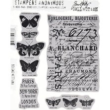 Teknocan Tim Holtz Anonymous CMS106 – Colección De Estampas Autoadhesivas, Diseño De Mariposas