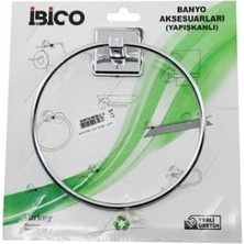 Teknocan Ibıco Yuvarlak Metal Havluluk, Yapışkanlı Montaj, Banyo Aksesuarı